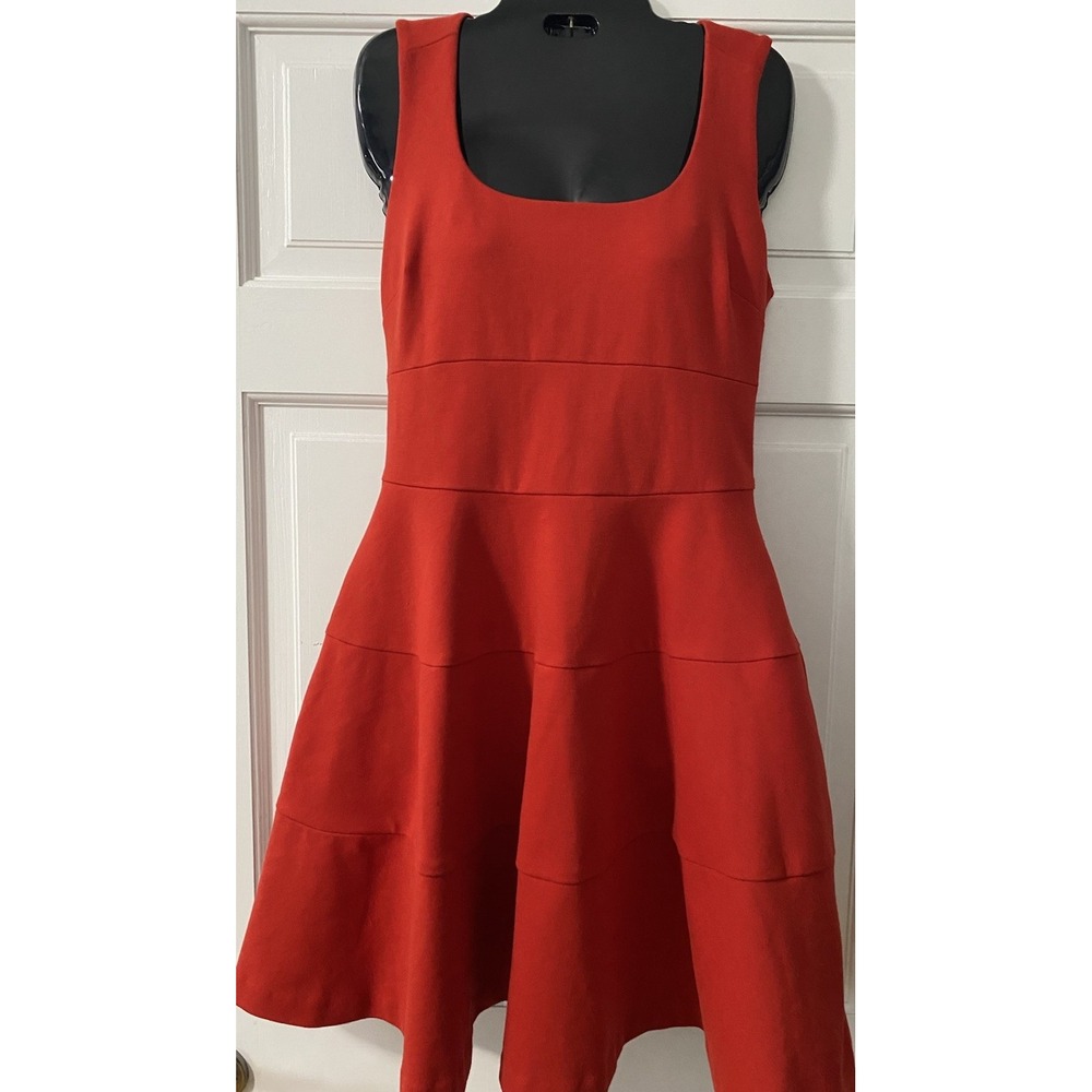 Banana Republic‎ Women's Red Sleeveless Dress Size 6 Holiday Back Zip